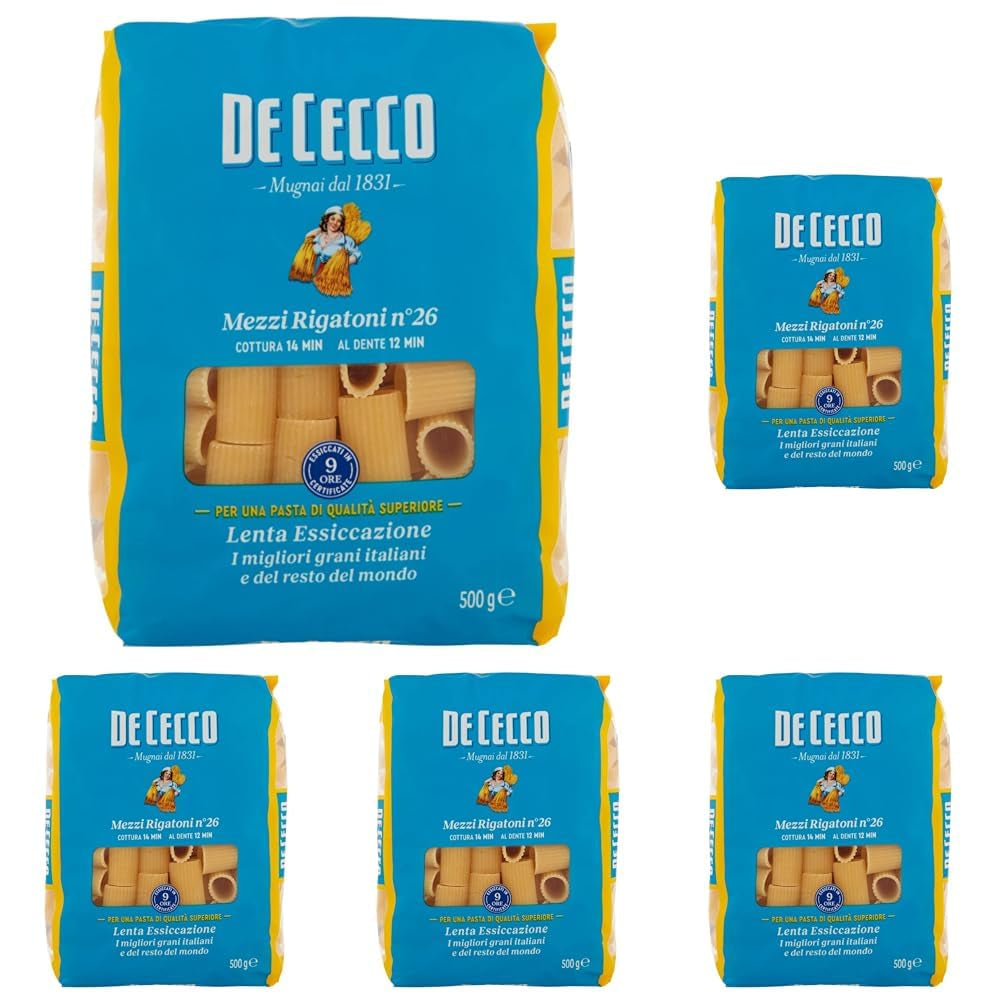 Mezzi Rigatoni pasta, pack of 1 (1 x 500 g)