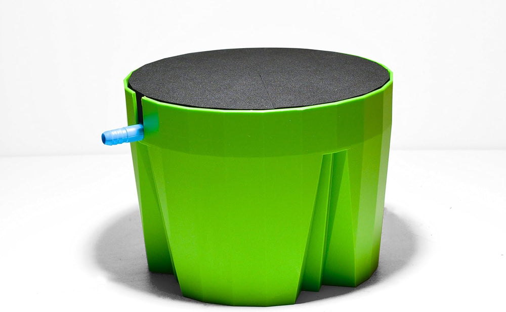 Hydro Farmer, 19-piece pot set Ø 18 cm (green), growing system including 4 pots, 4 watering rings, 4 lids, adapter set and 2 m hose, hydroponics, aeroponics