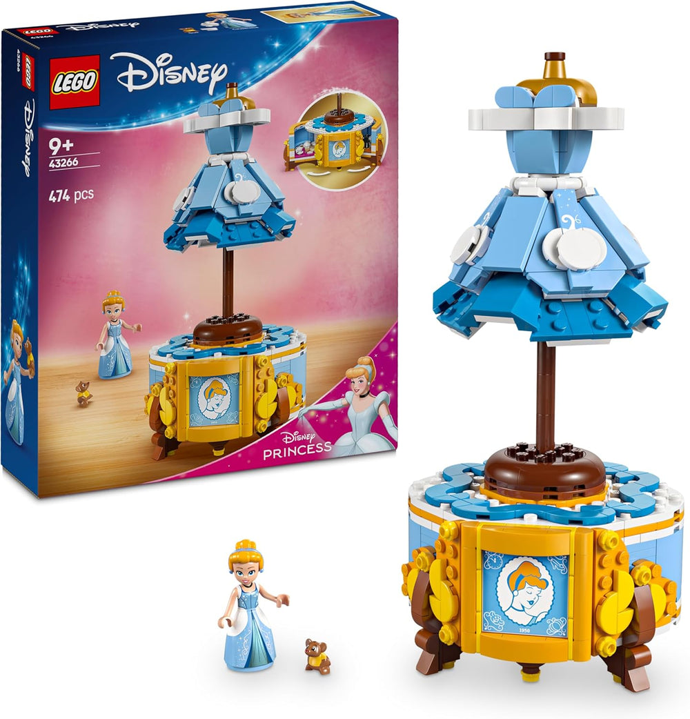 LEGO ǀ Disney Princess Cinderella's Dress, Spielzeug für Jungen und Mädchen ab 9 Jahren - Inkl. EIN Kleiderständer, Cinderella Mini-Puppe und Maus Figur - Kreatives Spielset 43266
