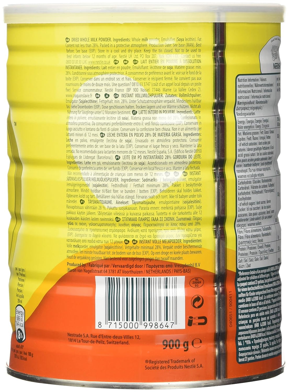 Nestlé Nestlé Instant Whole Milk Powder 900 g