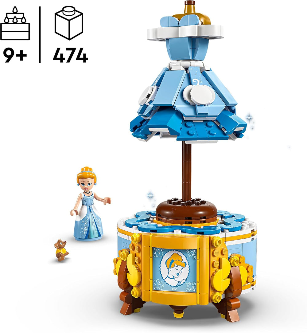 LEGO ǀ Disney Princess Cinderella's Dress, Spielzeug für Jungen und Mädchen ab 9 Jahren - Inkl. EIN Kleiderständer, Cinderella Mini-Puppe und Maus Figur - Kreatives Spielset 43266