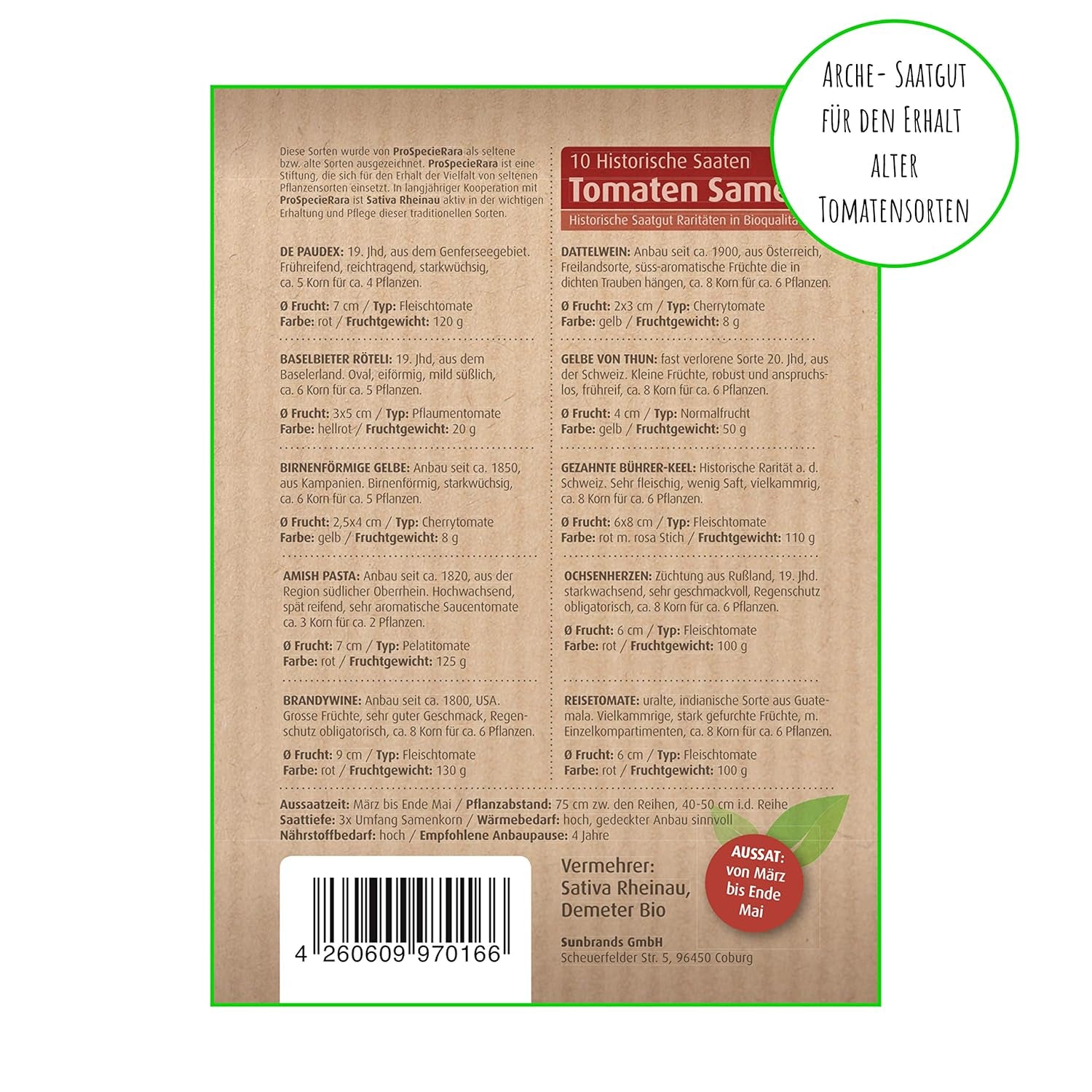 Tomatensamen Bio - 10 Alte Sorten in Einzelpackungen - Historisches Saatgut Set Tomaten, Saatgut Raritäten in Bioqualität, Samenfeste & Seltene Tomatensorten Für - Geschenkset