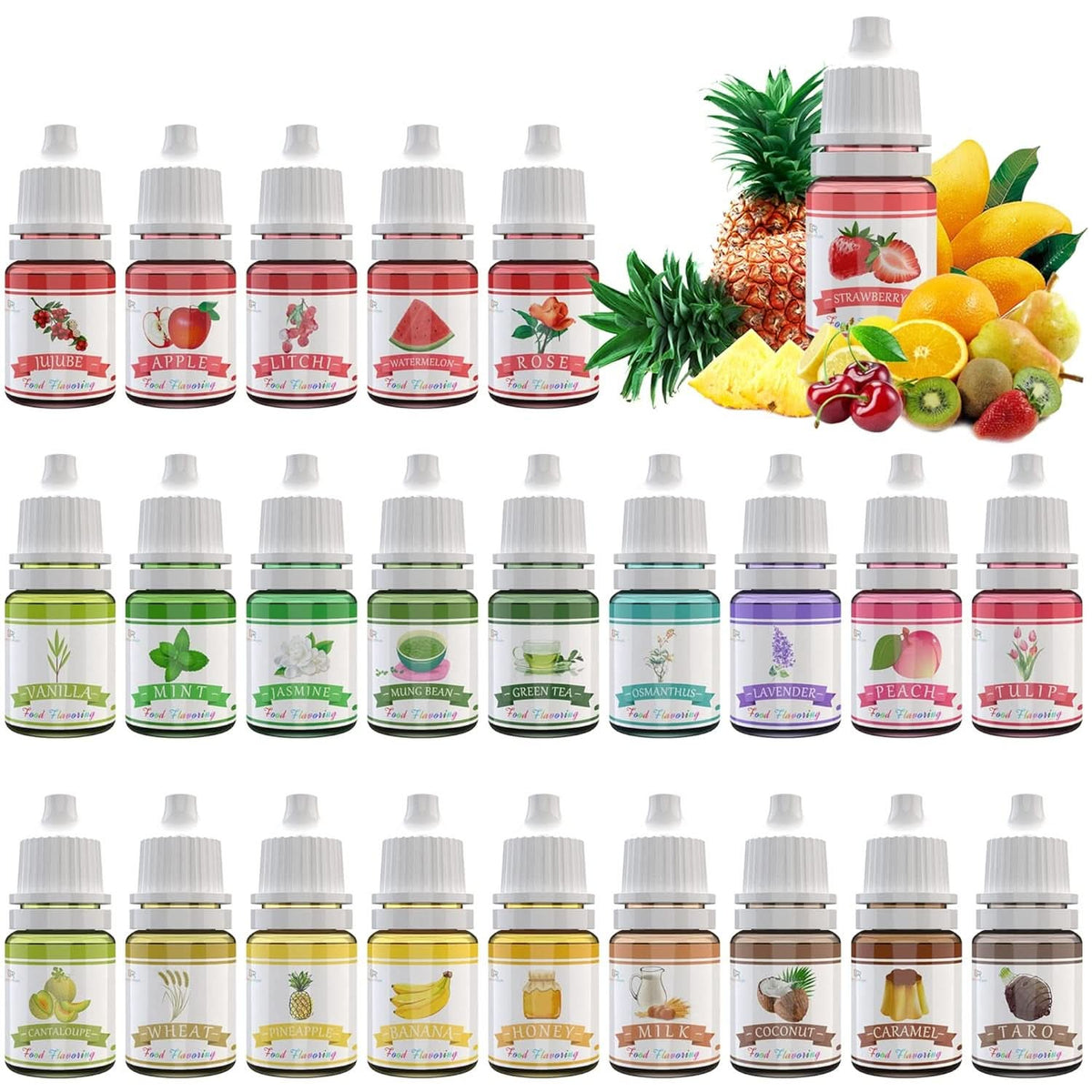 Set of 24 concentrated food flavors, 24 x 6 ml Flavors Naty Shop Default Title