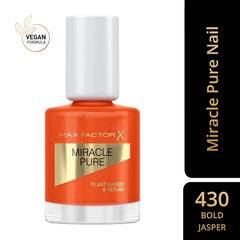 Max Factor Miracle Pure Nail, Ultra-Glossy, Intensely Colored Nail Polish with the Shine of Healing Crystals and Nourishing Ingredients, Color 430 Bold Jasper