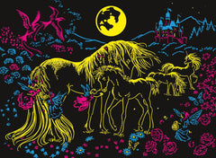 Ravensburger puzzle pentru copii - 13670 Unicorni în lumina lunii - Puzzle cu lumină de unicorn pentru copii cu vârsta de peste 6 ani, cu 100 de piese în format XXL, strălucește în întuneric Puzzle Naty Shop