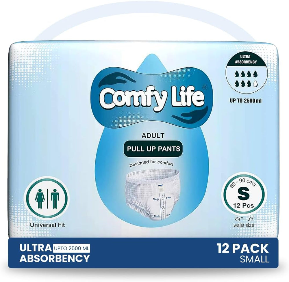 Premium Incontinence Panties for Adults, High Absorbency, Size S, 12 Pieces