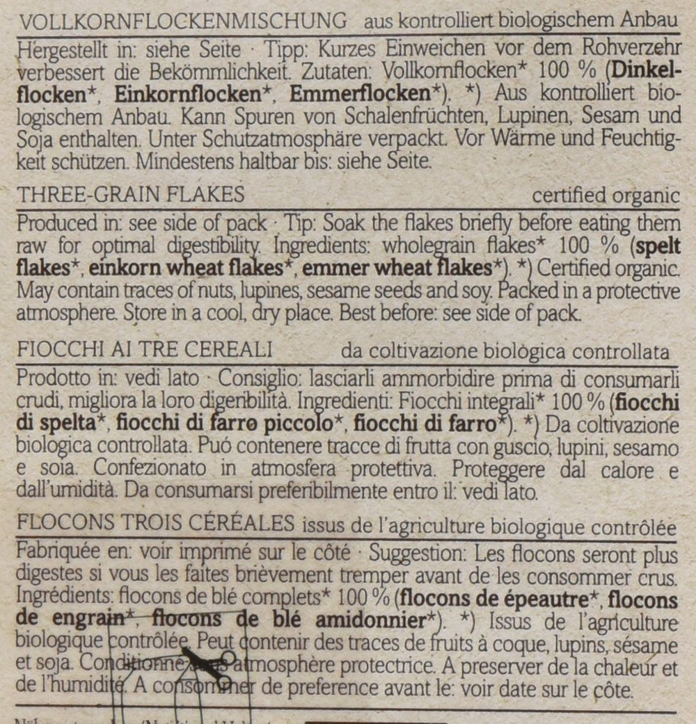Fulgi de cereale antice Verival - organici, pachet de 6 (6 x 500 g)