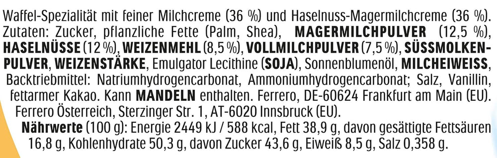 Kinder Happy Hippo Hazelnut - Specialty Crunchy Wafers with Milk and Hazelnut Cream - Carnival and Mardi Gras Sweets - 1 pack containing 5 individual bars of 20.7g each