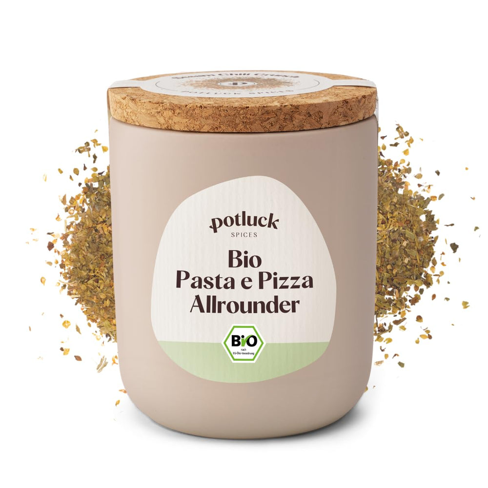 Potluck | Bio Sizilianisches Zitronensalz | Gewürzsalz für Fisch, Meeresfrüchte, Gemüse, Salad und Dressings | 140g in Keramiktopf