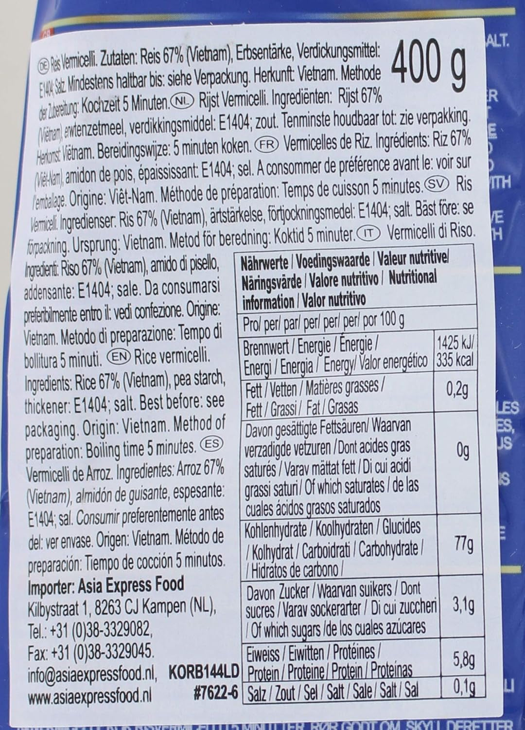 ACECOOK - OR Rice Vermicelli - (1 X 400 GR)