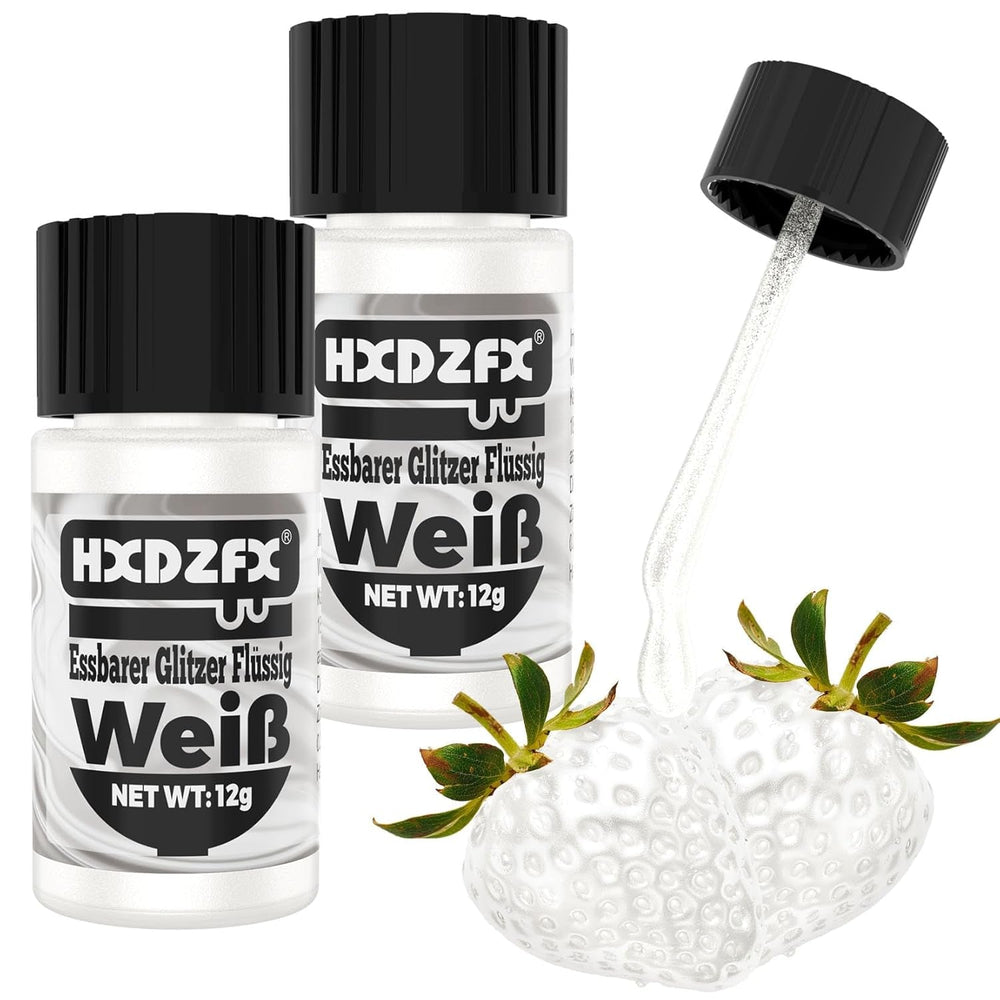 Glitter lichid comestibil - 2 × 12 grame Glitter Naty Shop Alb