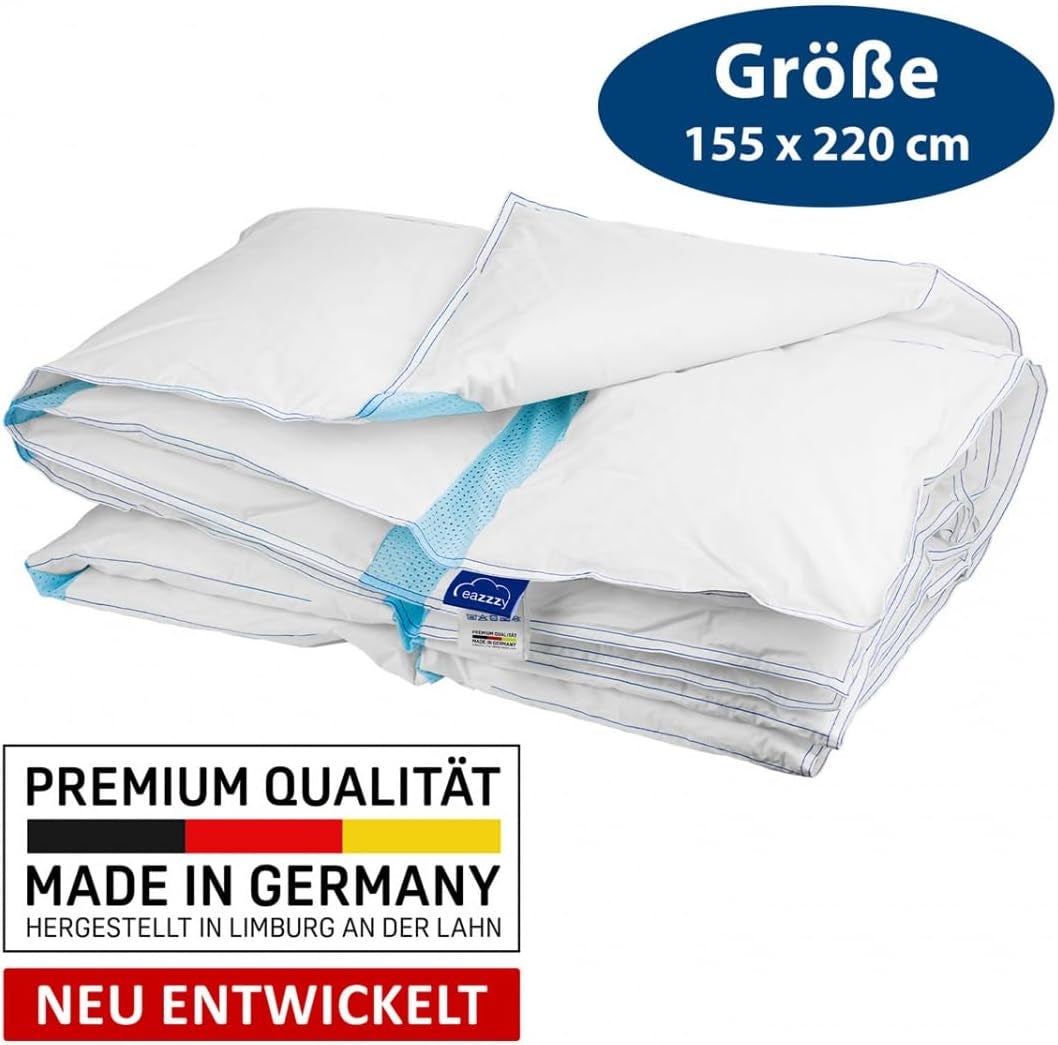 Plapumă Genius Eazzzy Climate Comfort 155 X 220 Cm, Etanșă la fibre, Plapumă ușoară pentru toate anotimpurile, Plapumă respirabilă, Temperatură plăcută pentru somn, Plapumă pentru toate anotimpurile Plapumi si pilote Naty Shop