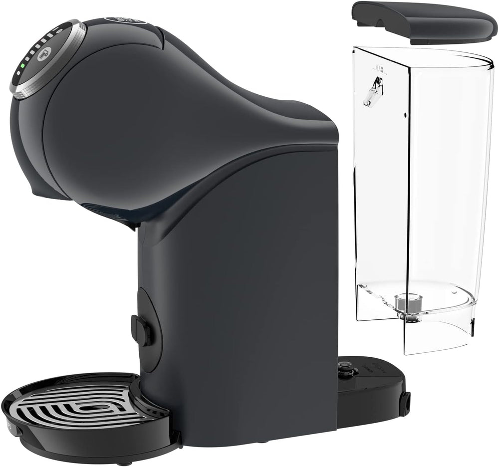 NESCAFÉ Dolce Gusto Genio S Plus de Krups, aparat de cafea compact cu capsule, capacitate 0,8 litri, 1500 wați, avertizare automată de detartrare, gri cosmic, KP340B