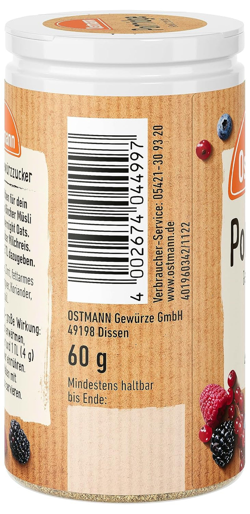 Ostmann Spices - Spiced Porridge Sugar, Cinnamon and Cocoa Aroma Blend, for Seasoning Oatmeal, Rice Pudding and Other Sweet Specialties, Vegan, 60g (Package Design May Vary)