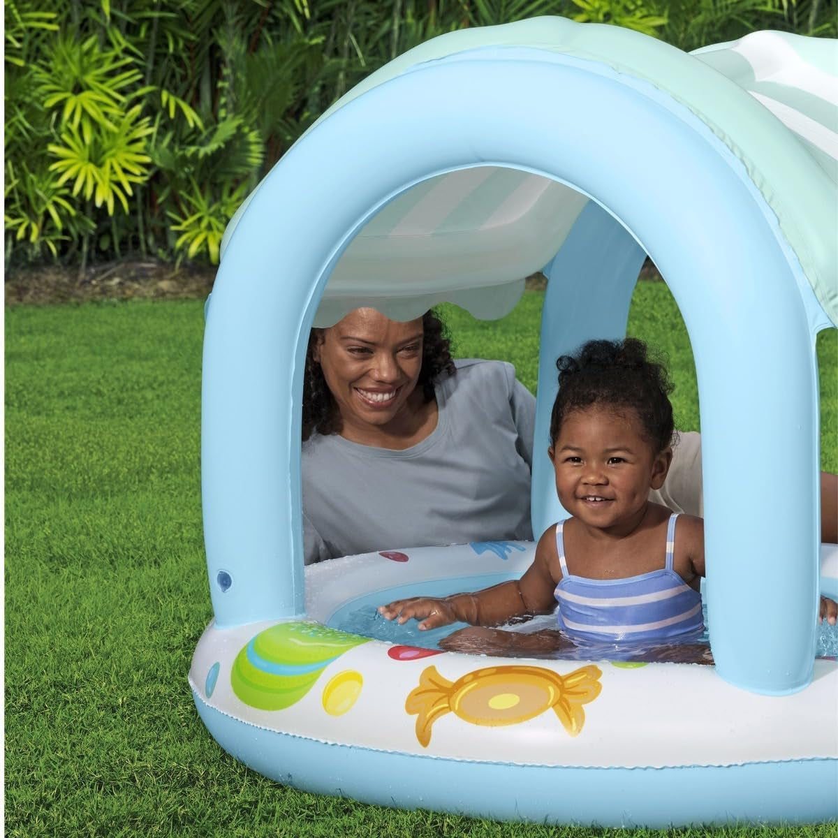 Piscină pentru copii Bestway Sweet Shope cu acoperiș parasolar 104 x 84 cm