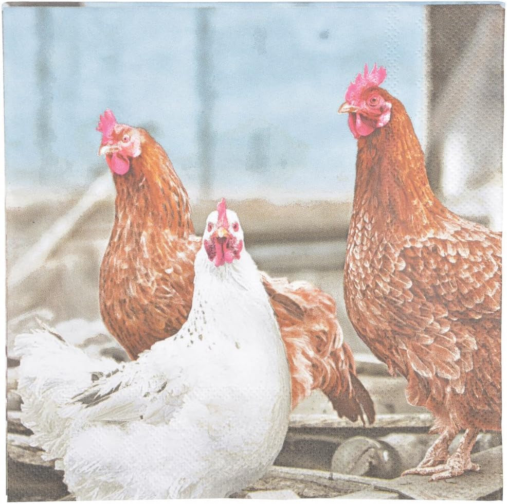 TP179 șervețele de hârtie, găini, 33 X 33 X 0,1 cm, albastru