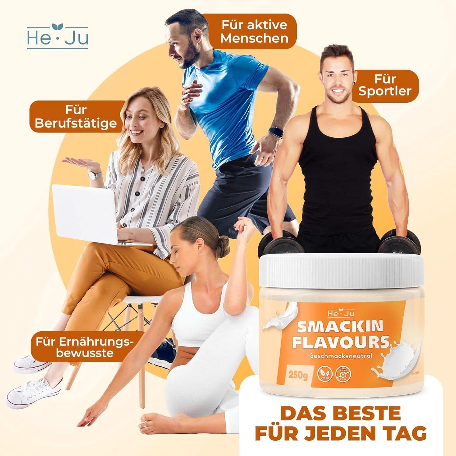 He-Ju, Powder with neutral flavor, 250 grams Aromas Naty Shop