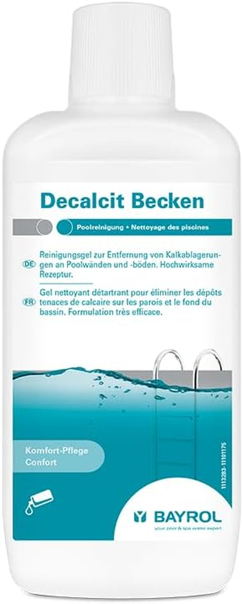 BAYROL Decalcit pool cleaning gel 1 L for removing limescale deposits from pool walls and floors - Highly effective formula - Dissolves persistent dirt, limescale and metal deposits