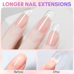 Makartt Poly Nail Extension Gel - 50 ML Extension Builder Acrylic Poly Nägel Aufbaugel Extender Gel Für Gelnägel Für Nagelverlängerung, Nagelstärkung, Nail Art Dekoration(Transparent)