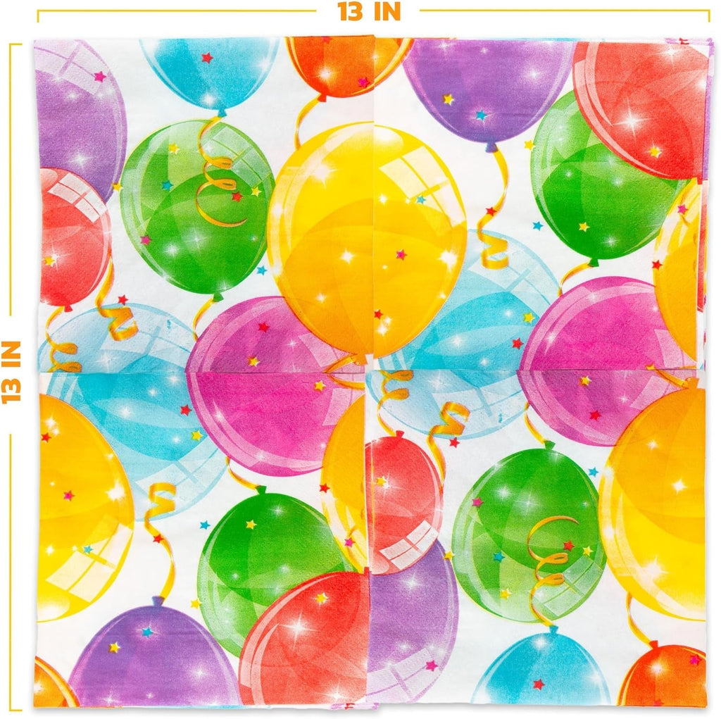 Procos 88150 - Șervețele, baloane Sparkling, 33X33Cm, 20 bucăți, zi de naștere, petrecere tematică, mediu