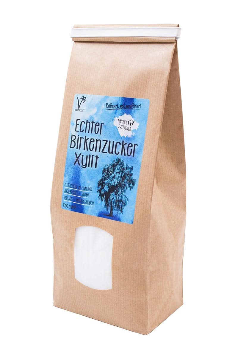 Genuine birch sugar (Xylitol) from Finland, 1 Kg Sweeteners Naty Shop