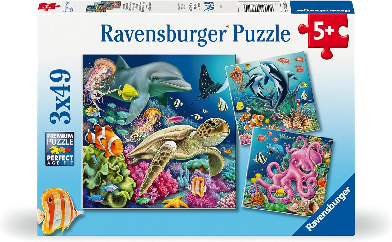 Ravensburger Children's Puzzle - 12000859 Enchanting Underwater World - 3X49 Piece Puzzle for Children 5+ Puzzle Naty Shop Default Title