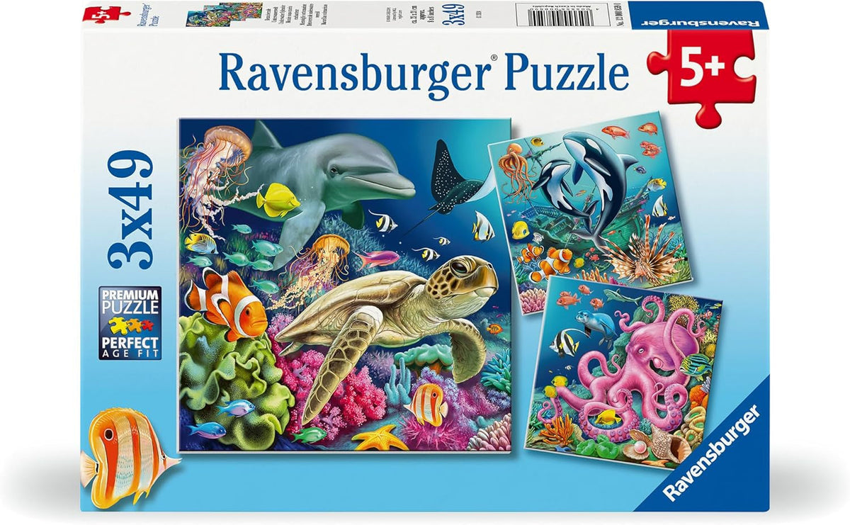 Ravensburger Children's Puzzle - 12000859 Enchanting Underwater World - 3X49 Piece Puzzle for Children 5+ Puzzle Naty Shop Default Title