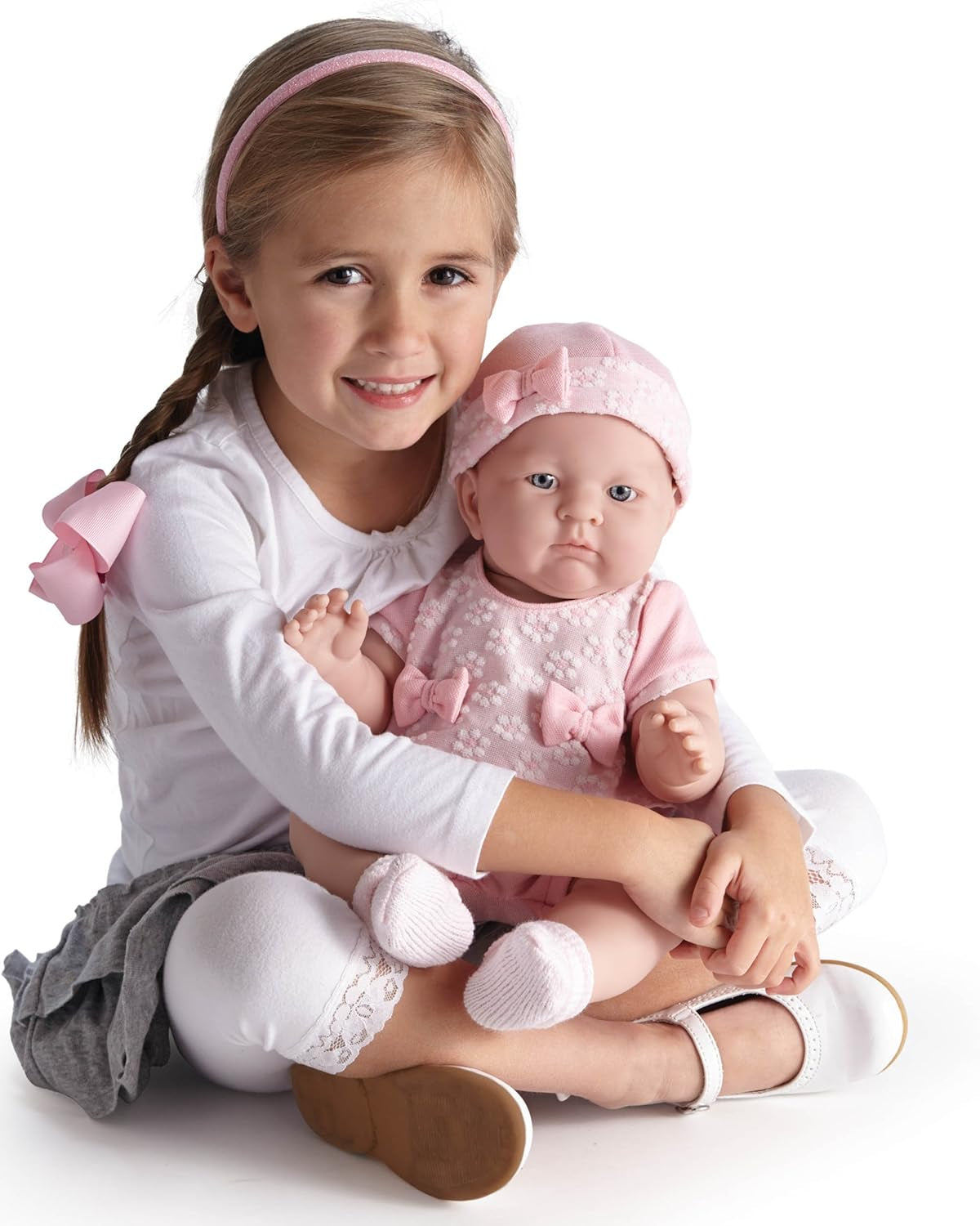 JC Toys Atributo no aplicable al producto Lily In Pretty Realistic Doll Babypuppe, Hellrosa, 45,7 cm