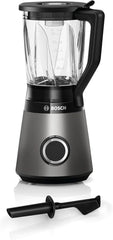 Bosch Standmixer Vitapower Serie 4 MMB6172SN, Verbesserte Version, 10 Jahre Motorgarantie, Edelstahl-Klingen, 1.5L Glasbehälter, Spülmaschinenfeste Teile, 30,000 U/Min, 1200 W, Silver Kitchen Naty Shop