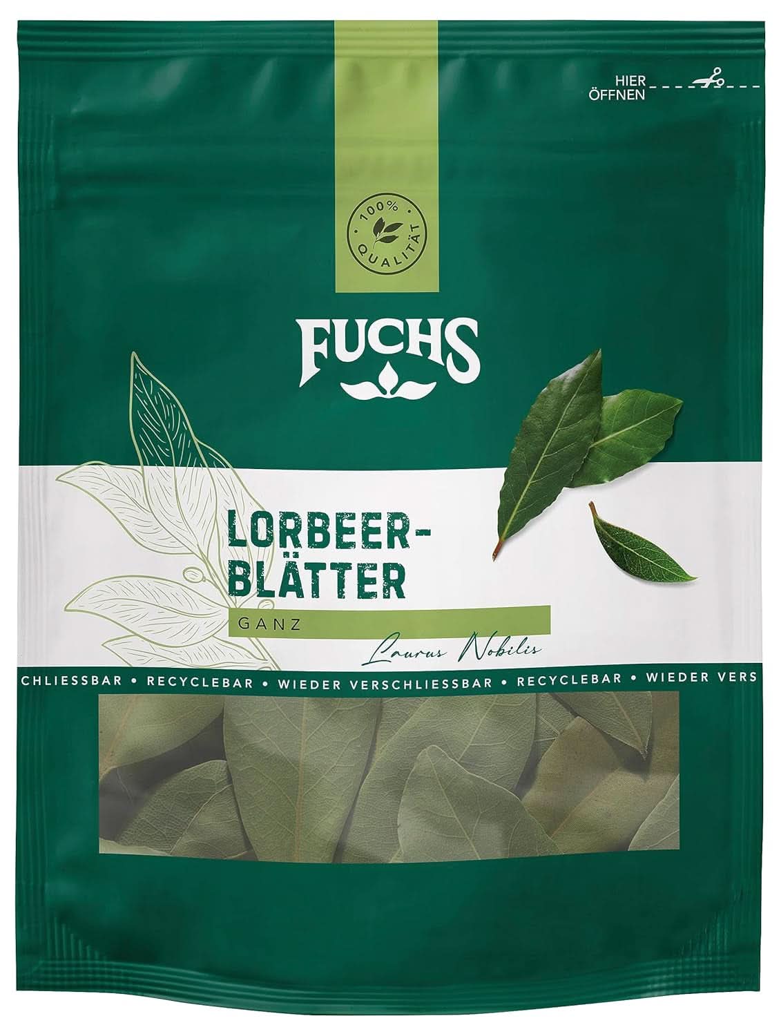 Fuchs - Bay leaves in a resealable, recyclable bag - made from natural ingredients - 7 grams Condiments Naty Shop