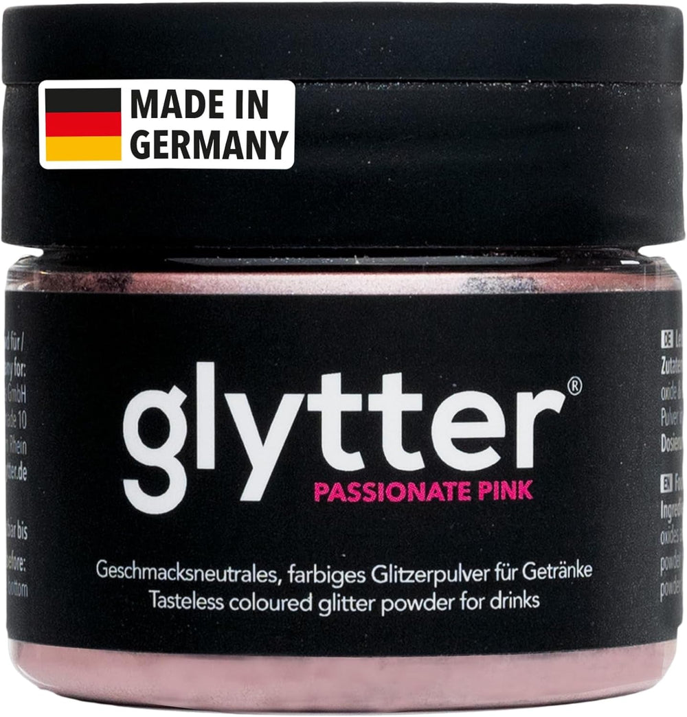 Glytter Glitter Powder For Drinks (pink) - Edible glitter for drinks and liquids, Pink, 10 grams Naty Shop