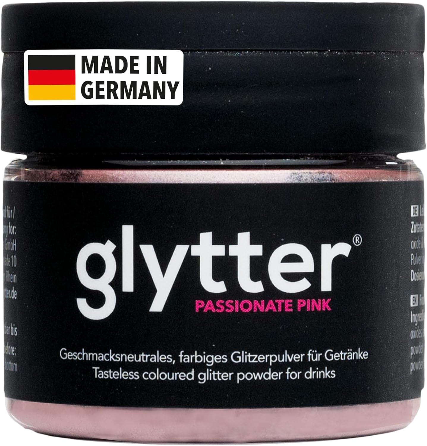 Glytter Glitter Powder For Drinks (pink) - Edible glitter for drinks and liquids, Pink, 10 grams Naty Shop Default Title