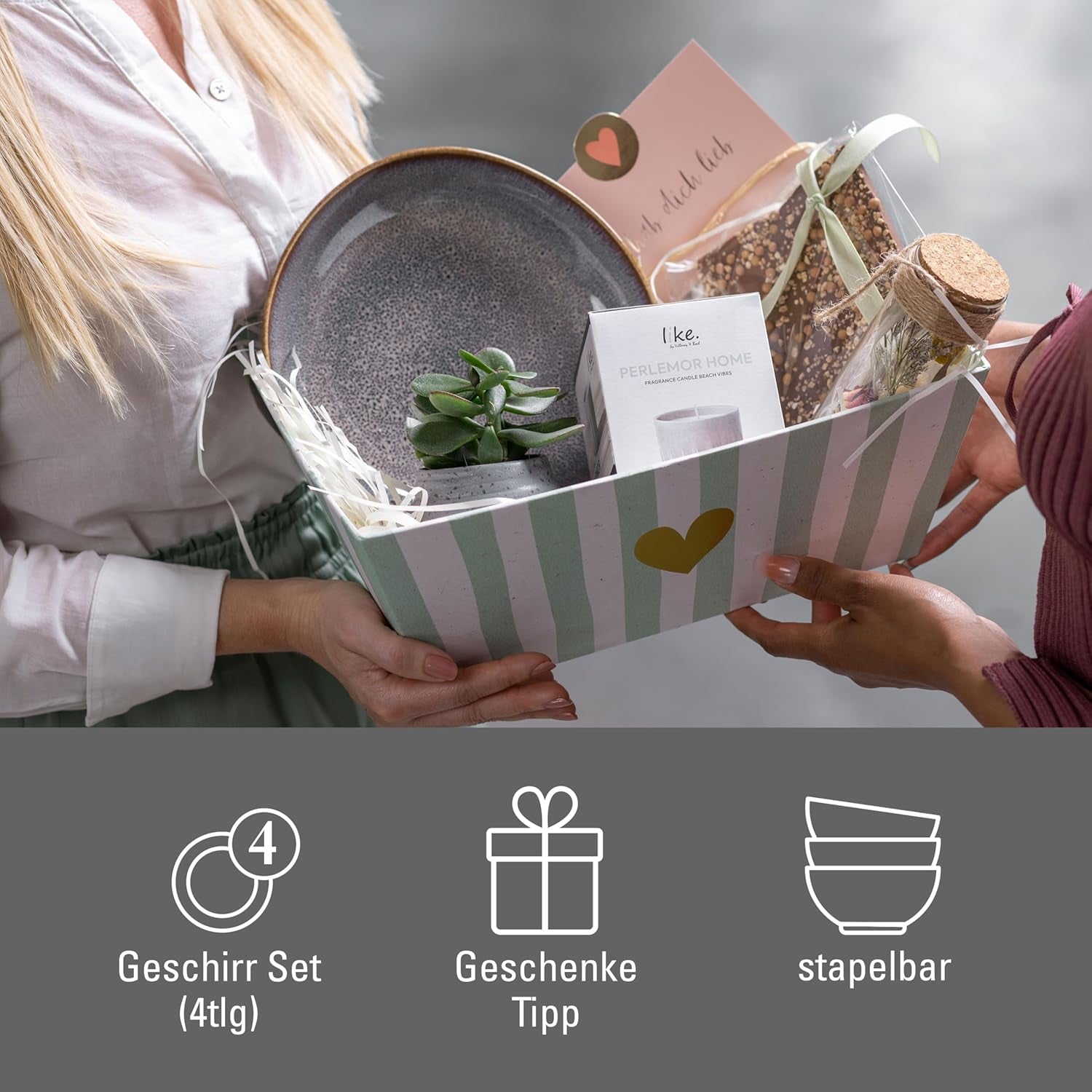 Set de masă bej Lave de la Villeroy & Boch, 4 piese, ca.