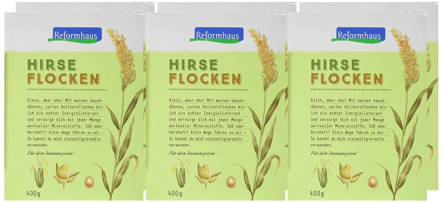 Hirse-Flocken Bio, 6Er Pack (6 X 400 G) Cereals Naty Shop