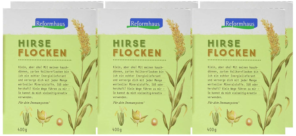 Hirse-Flocken Bio, 6Er Pack (6 X 400 G) Cereals Naty Shop