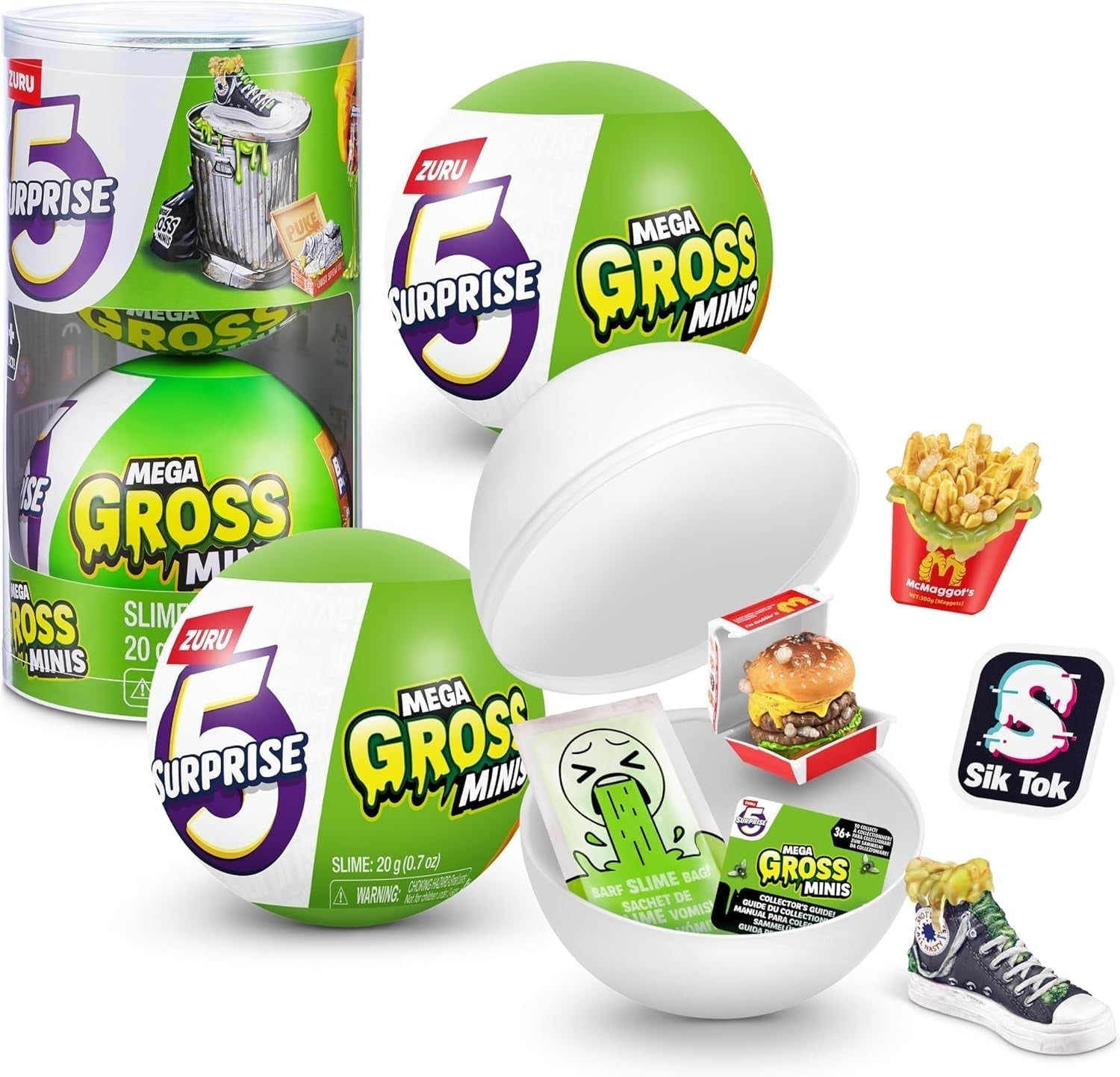5 Surprise 77568 Capsules Gross Mega Gross Minis Series 2 from ZURU, 2 Capsules Action figures Naty Shop 2 capsules Series 1