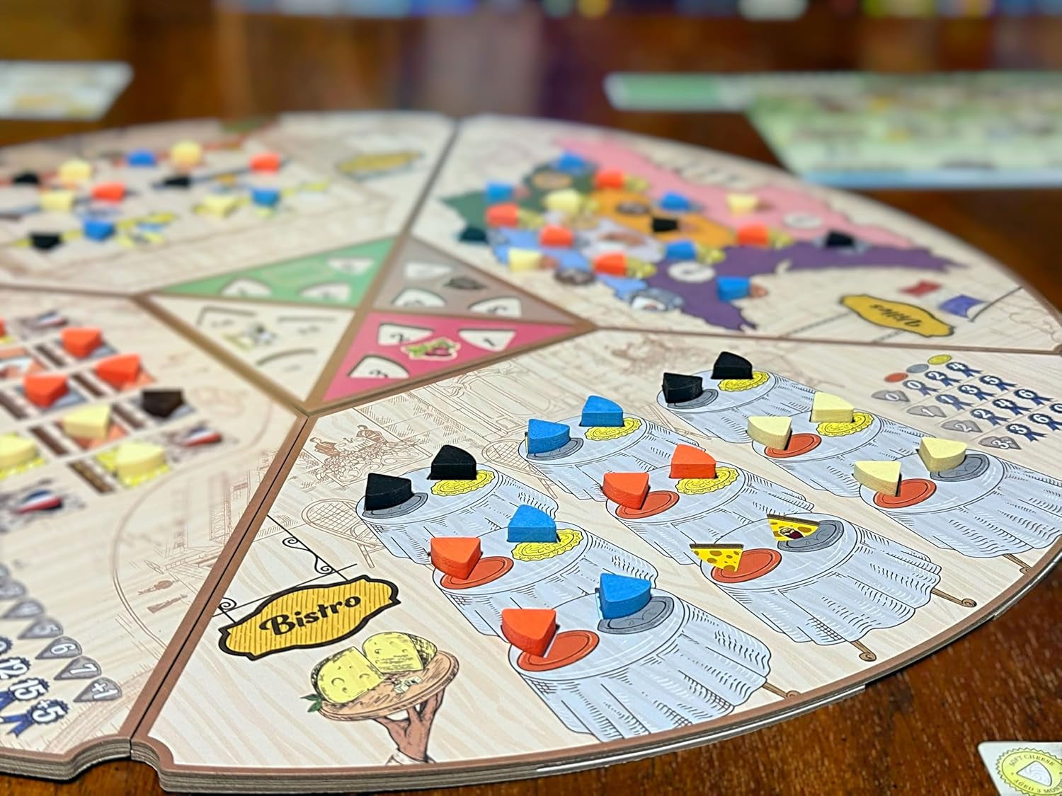 Asmodee - Cheese - Road to Infamy - Strategy Board Game - Worker Placement - Master Cheese - Ages 14+ - 1 to 4 Players - 40 Minutes - French Version