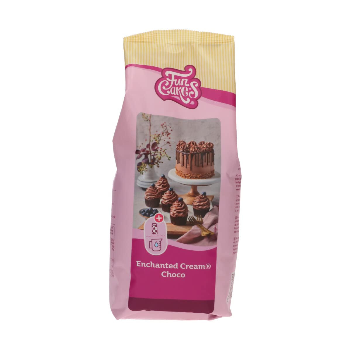 Funcakes Mix Für Enchanted Cream®: Einfach Zu Berübenende, Sehr Leichte Und Flauschige Schneeweiße Creme, Perfekt Zum Füllen Und Abdecken Von Kuchen Oder Als Belag Für Cupcakes, Halal., 900 G Mix for baking and cooking Naty Shop 900 G Schokolade