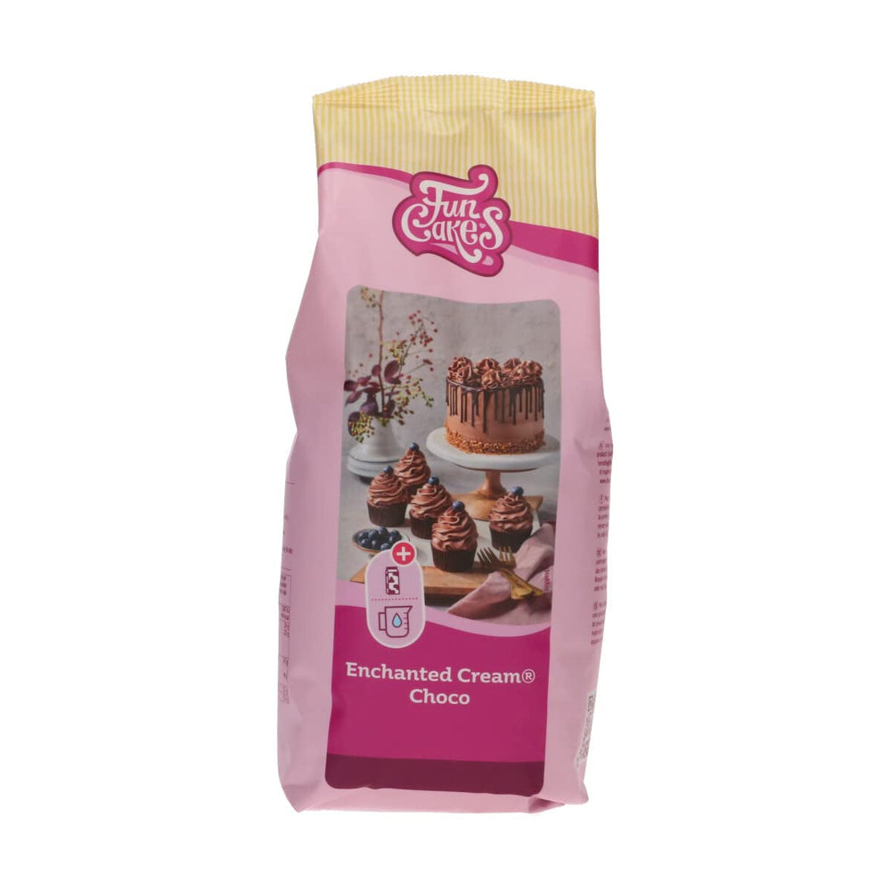 Funcakes Mix Für Enchanted Cream®: Einfach Zu Berübenende, Sehr Leichte Und Flauschige Schneeweiße Creme, Perfekt Zum Füllen Und Abdecken Von Kuchen Oder Als Belag Für Cupcakes, Halal., 900 G Mix for baking and cooking Naty Shop 900 G Schokolade
