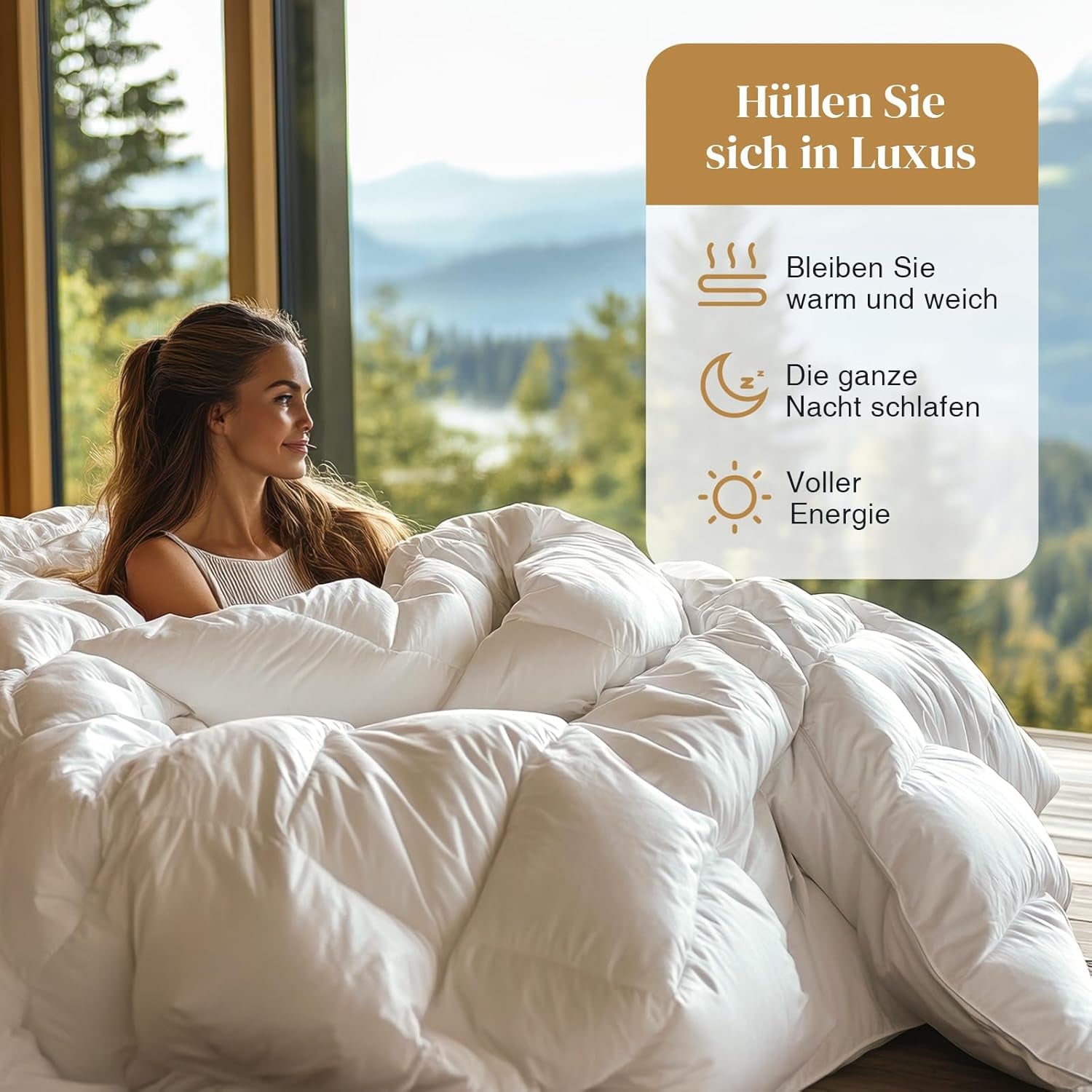 135X200 All Season Comforter 100% Cotton Goose Down Feather Comforter Thick Filled Feather Comforter No Live Plush Extra Fluffy Transitional Comforter 3D Baffle Box Single Bed White Quilts & Quilts Naty Shop