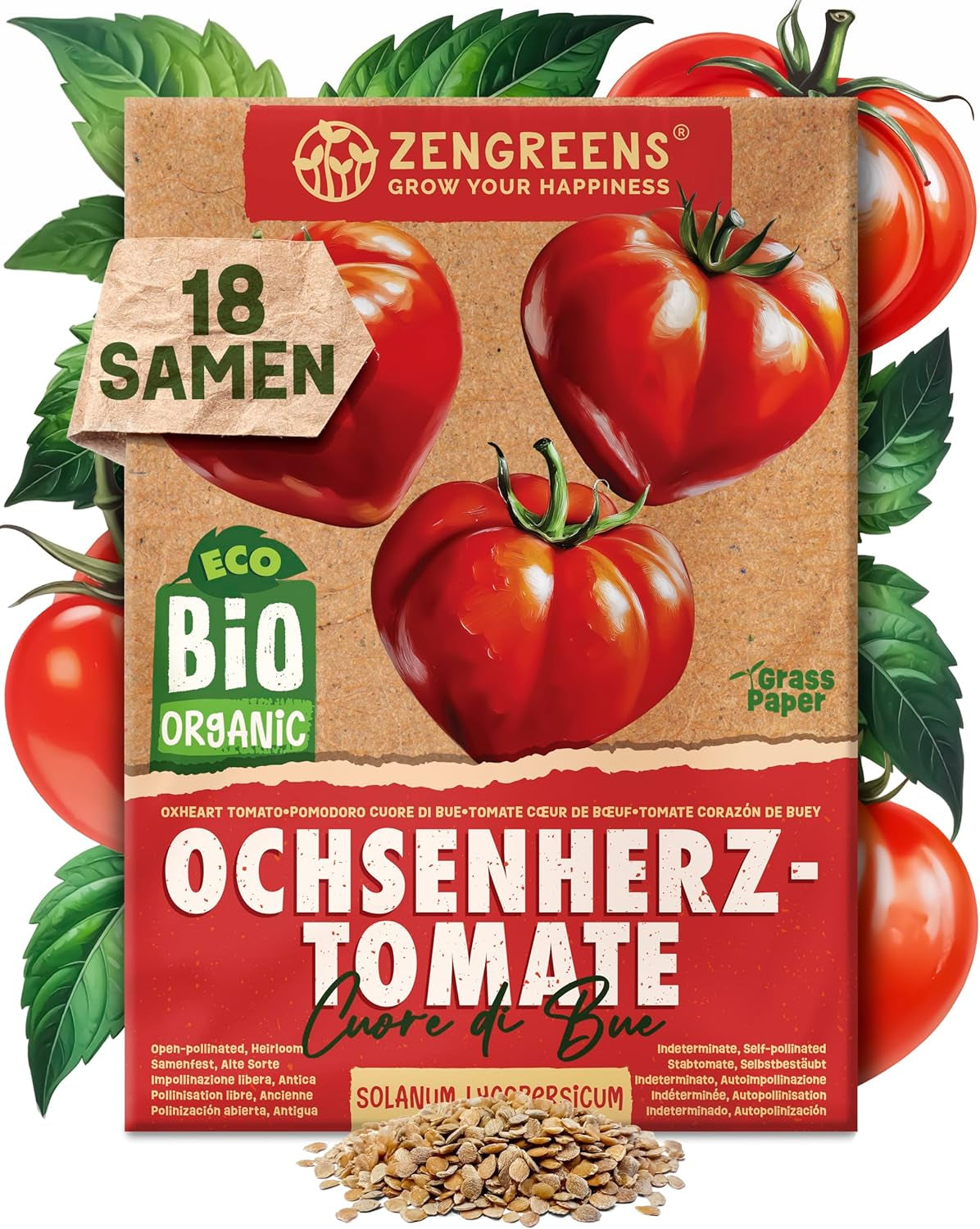 Organic Tomato Seeds in a Set of 10 - 10 Tomato Seeds for Easy Growing in the Garden, Balcony or Raised Bed - Plant Seeds - Seedlings