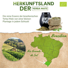 Verde Mate Green Orgánica Energia Guarana 500G | Ceai Yerba Mate organic din Brazilia | Conținut natural de cofeină | Ceai Mate organic