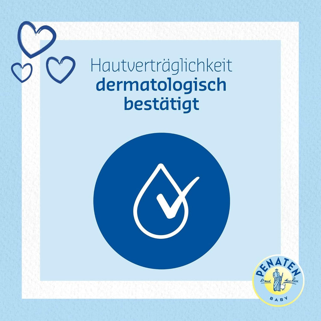 PENATEN Wash & Shower Cream (400 Ml), gel de duș și șampon pentru bebeluși, formulat fără parabeni și coloranți Mama si Copilul Naty Shop