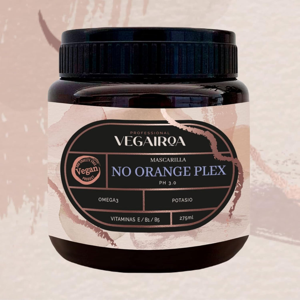 VEGAIROA - No Orange Plex Mask - Mască care neutralizează tonurile portocalii - Îngrijire hidratantă profundă - Produs profesional vegan de coafură - 300 g Masca de par Naty Shop