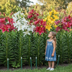 Collection of Giant Lily Bulbs (15 Flower Bulbs), 5 Fragrant Varieties, 5 of Each Color, Dutch Hardy Perennial Mix for the Garden (Large Bulbs, Seedless)