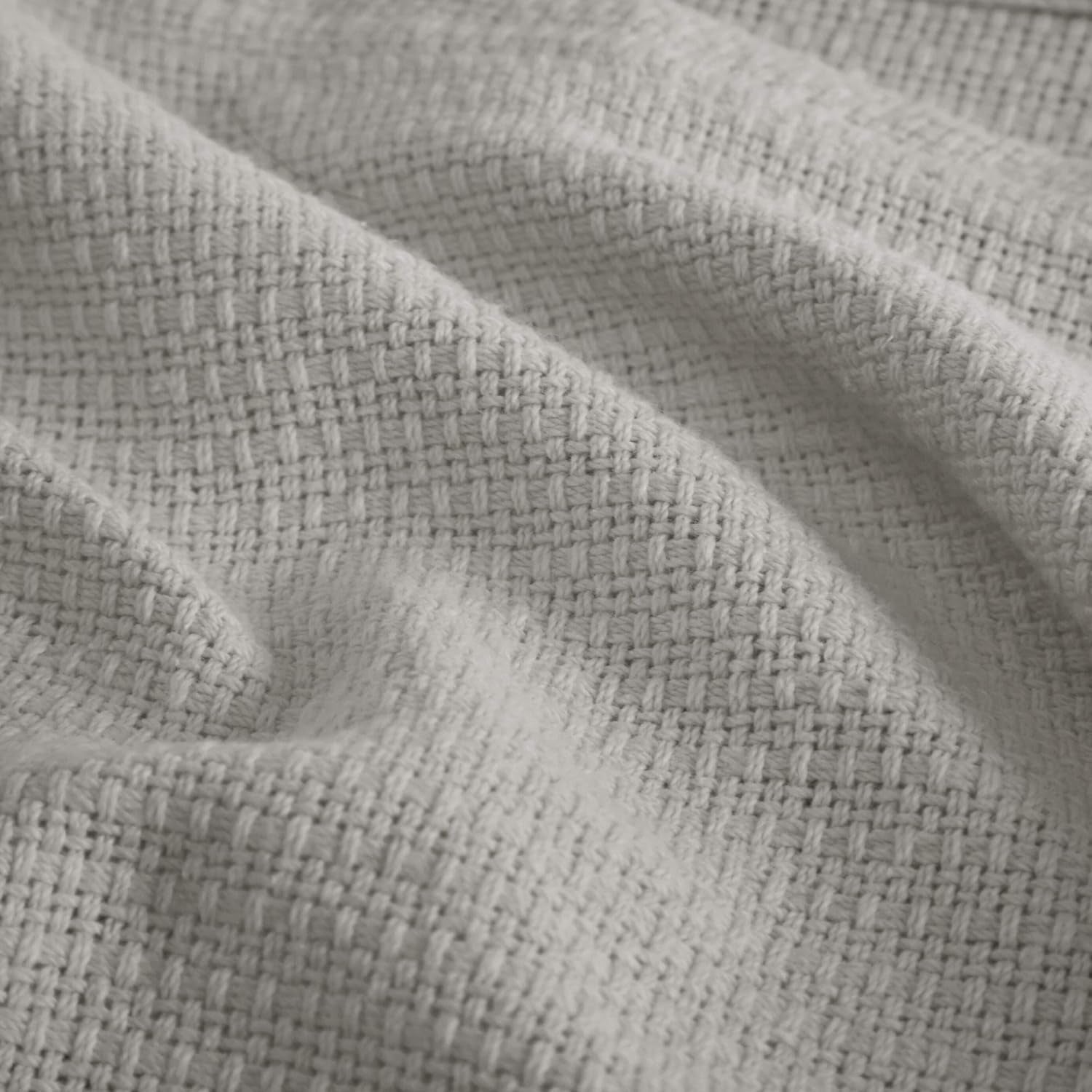 Madison Park Freshspun Wicker Twin Gray Cotton Blanket Madison Park Beds and Blankets