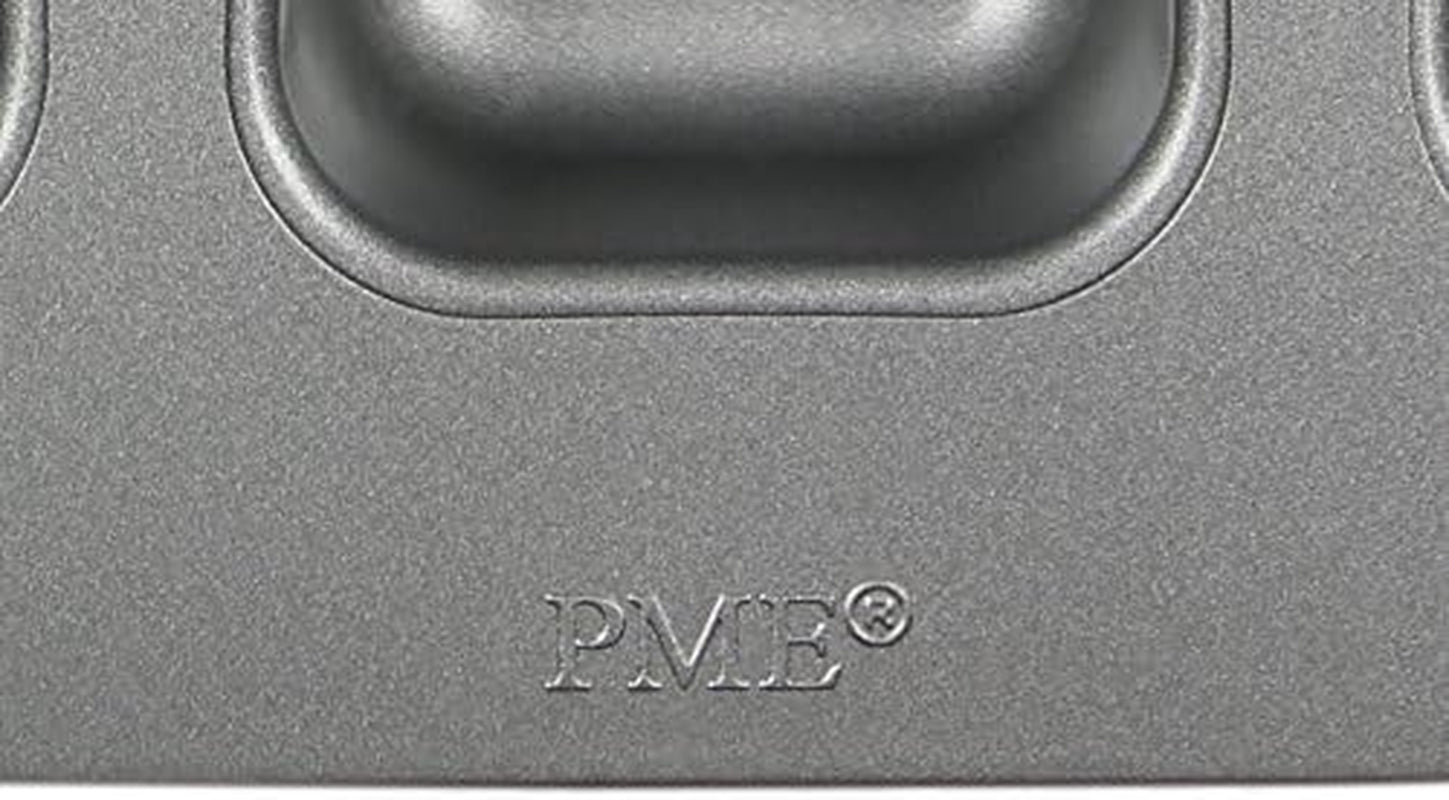 CSB106 Quadratische Antihaftbeschichtete Backform Mit 12 Minilöchern Aus Karbonstahl, Edelstahl, Silver, 37.3 X 26.1 X 3.1 Cm Molds and trays for baking Naty Shop