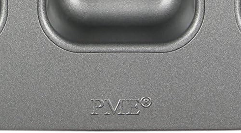 CSB106 Quadratische Antihaftbeschichtete Backform Mit 12 Minilöchern Aus Karbonstahl, Edelstahl, Silver, 37.3 X 26.1 X 3.1 Cm Molds and trays for baking Naty Shop