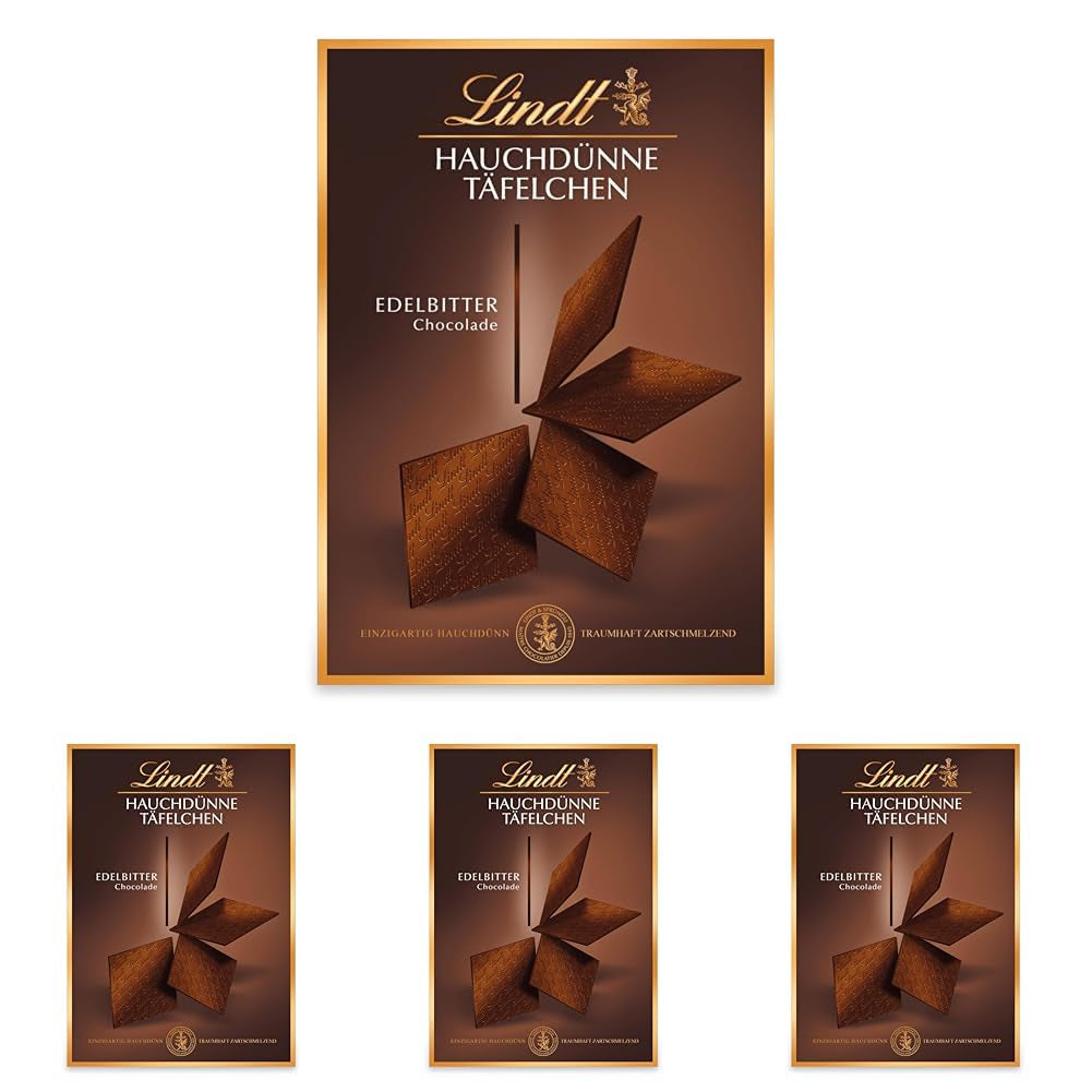 Lindt Chocolate Ultra-Thin Dark Chocolate Bars | 125 g | Ultra-thin bars of the finest dark chocolate | Especially thin and fine | Chocolate gift (1 pack)