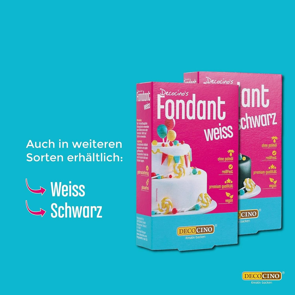 DECOCINO Fondant Schoko – 250 G – Ideal for Verzieren Von Kuchen, Torten, Cupcakes – Palmölfrei & Vegan Icing and Decor Naty Shop